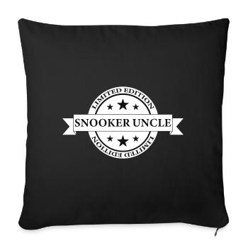 Snooker Oncle Banner - Housse de coussin décorative 45 x 45 cm - noir - Devant