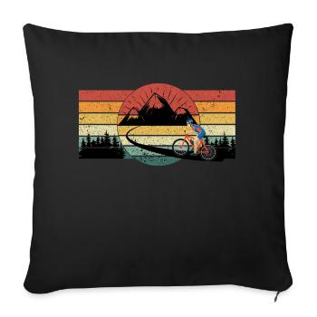 MTB - MTB - The mountain path - Sofa pillowcase 17,3'' x 17,3'' (45 x 45 cm) - black - Front