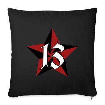 13 - Star - Tattoo - Rockabilly - Sofa pillowcase 17,3'' x 17,3'' (45 x 45 cm) - black - Front