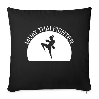 Boxing Fighting Muay Thai - Sofa pillowcase 17,3'' x 17,3'' (45 x 45 cm) - black - Front