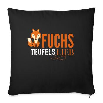Fuchs Teufels Lieb - Sofakissenbezug 45 x 45 cm - Schwarz - Vorne