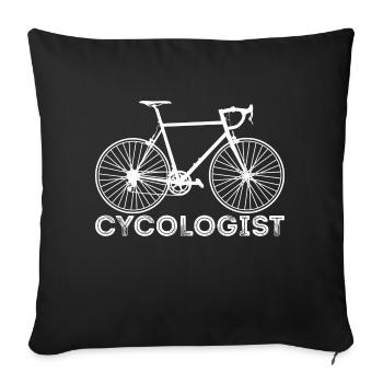 Cycologist Rennrad Fahrrad Shirt Idee Geschenk - Sofakissenbezug 45 x 45 cm - Schwarz - Vorne