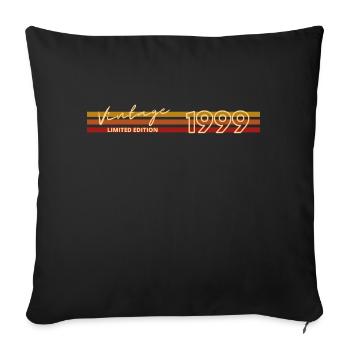 BORN IN 1999 - Sofa pillowcase 17,3'' x 17,3'' (45 x 45 cm) - black - Front