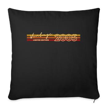 BORN IN 2005 - Sofa pillowcase 17,3'' x 17,3'' (45 x 45 cm) - black - Front