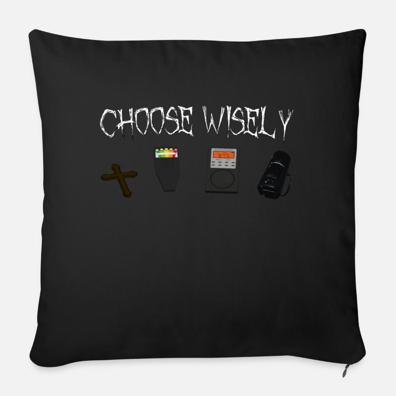 ChooseWisely Phasmo - Sofa pillowcase 17,3'' x 17,3'' (45 x 45 cm) - black