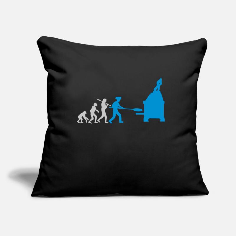 Évolution du boulanger de pizza Housse de coussin décorative 45 x 45 cm