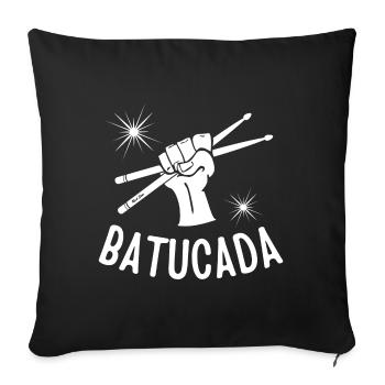 batucada, brésil, samba, rio - Housse de coussin décorative 45 x 45 cm - noir - Devant