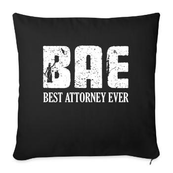 BAE Best Attorney Ever Advocate Lawyer - Sofa pillowcase 17,3'' x 17,3'' (45 x 45 cm) - black - Front
