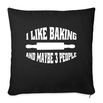 Bakery Confectionery Baking Bakery Confectioner - Sofa pillowcase 17,3'' x 17,3'' (45 x 45 cm) - black - Front