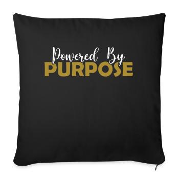 Powered by Purpose - Sofa pillowcase 17,3'' x 17,3'' (45 x 45 cm) - black - Front