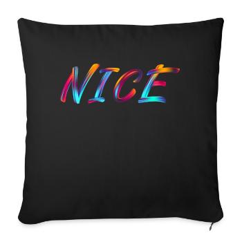 nice - Sofakissenbezug 45 x 45 cm - Schwarz - Vorne