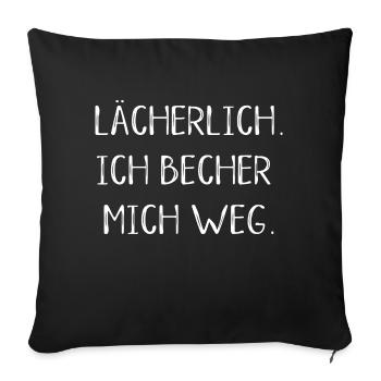 Party feiern Festival bechern saufen Alkohol - Sofakissenbezug 45 x 45 cm - Schwarz - Vorne