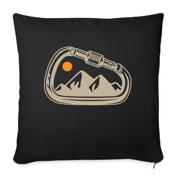 crochet de montagne Design pour une nature et - Housse de coussin décorative 45 x 45 cm - noir - Devant