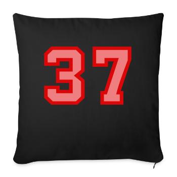 Cool Retro Retrostyle Numéro de maillot numéro de dos - Housse de coussin décorative 45 x 45 cm - noir - Devant
