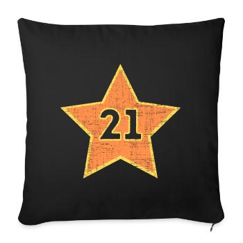 Star 21 - Sofa pillowcase 17,3'' x 17,3'' (45 x 45 cm) - black - Front