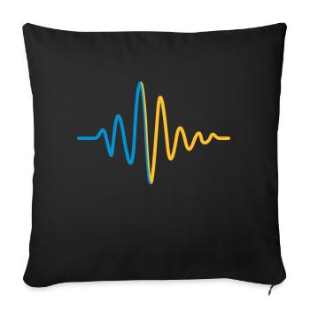 Heartbeat Pulse Frequency Display - Sofa pillowcase 17,3'' x 17,3'' (45 x 45 cm) - black - Front