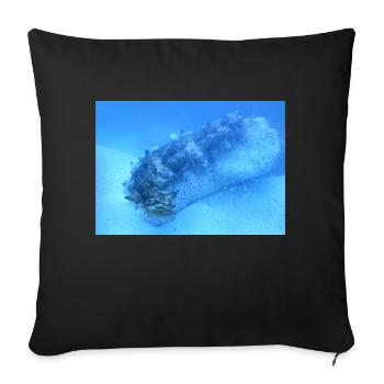 Rouleau de lac - Housse de coussin décorative 45 x 45 cm - noir - Devant