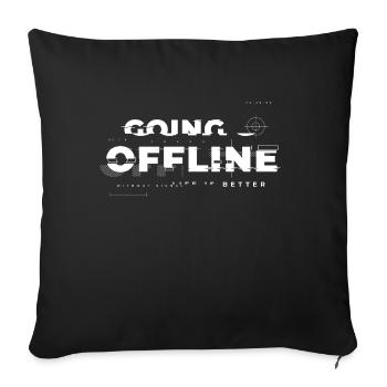 Dépendance au téléphone portable Dépendance au smartphone Nomophobie Signal Wi-Fi - Housse de coussin décorative 45 x 45 cm - noir - Devant