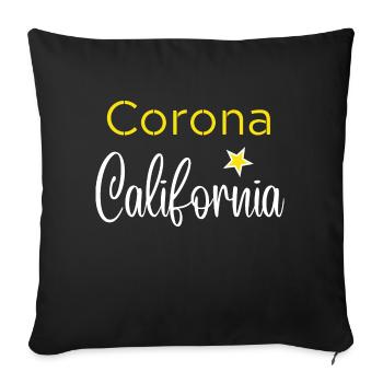 Corona California - Housse de coussin décorative 45 x 45 cm - noir - Devant