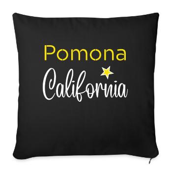 Pomona California - Housse de coussin décorative 45 x 45 cm - noir - Devant