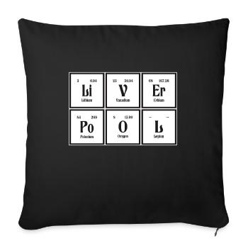 | de Liverpool Tableau périodique des éléments - Housse de coussin décorative 45 x 45 cm - noir - Devant