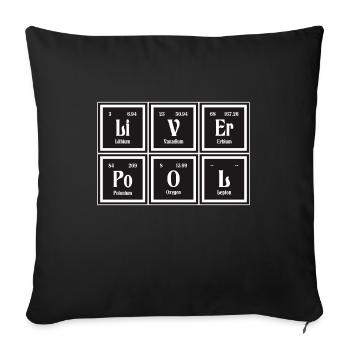 Liverpool | Periodic Table of Elements - Sofa pillowcase 17,3'' x 17,3'' (45 x 45 cm) - black - Front