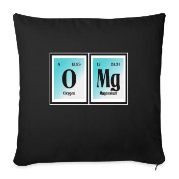 | OMG Tableau périodique des éléments - Housse de coussin décorative 45 x 45 cm - noir - Devant