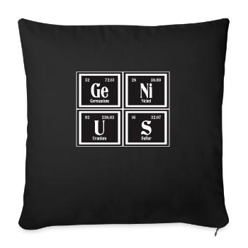 Genius | Periodensystem der Elemente - Sofakissenbezug 45 x 45 cm - Schwarz - Vorne
