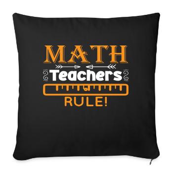 Règle des professeurs de mathématiques - Housse de coussin décorative 45 x 45 cm - noir - Devant