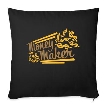 Selfmade Money Maker Dollar - Sofa pillowcase 17,3'' x 17,3'' (45 x 45 cm) - black - Front
