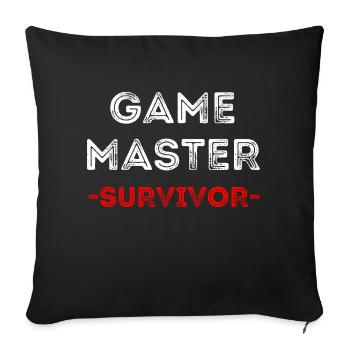 Game Master Survivor RPG (Message) - Sofa pillowcase 17,3'' x 17,3'' (45 x 45 cm) - black - Front