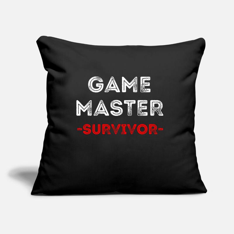 Game Master Survivor RPG (Message) Housse de coussin décorative 45 x 45 cm