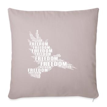 Freedom Peace Peace Eagle Falcon T-Shirt - Sofa pillowcase 17,3'' x 17,3'' (45 x 45 cm) - light taupe - Front
