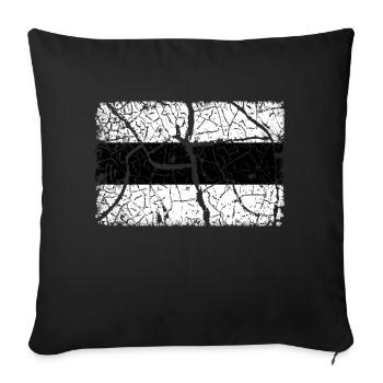 Delft - Housse de coussin décorative 45 x 45 cm - noir - Devant