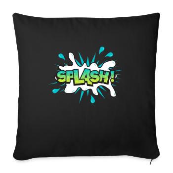 Colorful Chalkboard - Sofa pillowcase 17,3'' x 17,3'' (45 x 45 cm) - black - Front