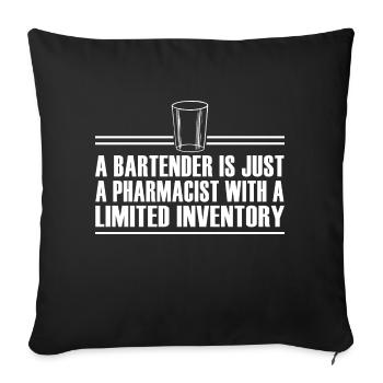 Bartender begrenztes Inventar - Sofakissenbezug 45 x 45 cm - Schwarz - Vorne