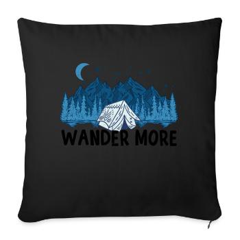 Hiking Camping Camping Outdoor Hiking Tour Hikers - Sofa pillowcase 17,3'' x 17,3'' (45 x 45 cm) - black - Front