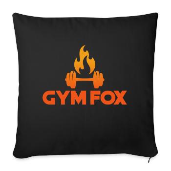 GYM FOX - Motivating Gym and Fitness Designs - Sofa pillowcase 17,3'' x 17,3'' (45 x 45 cm) - black - Front