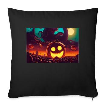 Halloween Creepy Skull - Sofa pillowcase 17,3'' x 17,3'' (45 x 45 cm) - black - Front