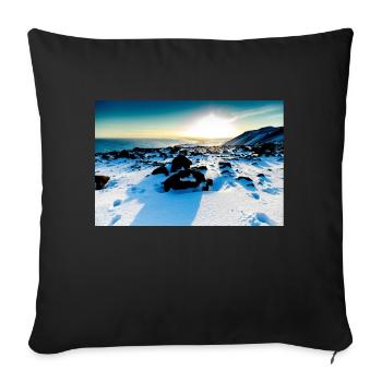 Sunset - Sofa pillowcase 17,3'' x 17,3'' (45 x 45 cm) - black - Front