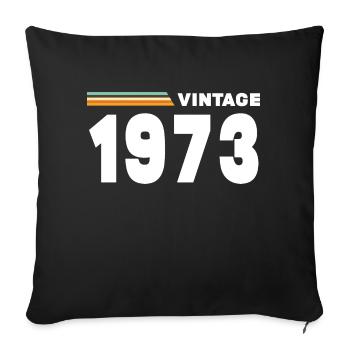 Jahrgang 1973 - Sofakissenbezug 45 x 45 cm - Schwarz - Vorne