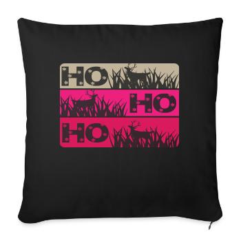 Ho Ho Ho - Sofa pillowcase 17,3'' x 17,3'' (45 x 45 cm) - black - Front