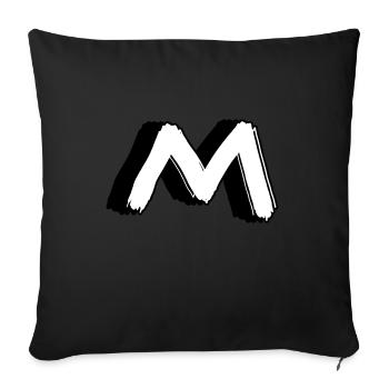 The Letter M - Sofa pillowcase 17,3'' x 17,3'' (45 x 45 cm) - black - Front