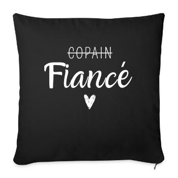 Fiancé - Housse de coussin décorative 45 x 45 cm - noir - Devant