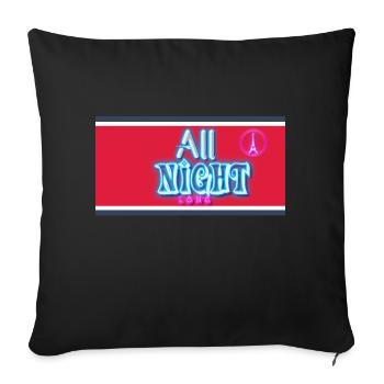 All Night Long 1 - Sofa pillowcase 17,3'' x 17,3'' (45 x 45 cm) - black - Front