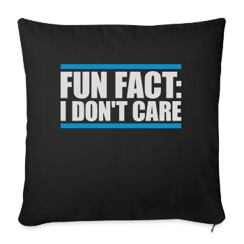 Je me fiche des faits - Housse de coussin décorative 45 x 45 cm - noir - Devant