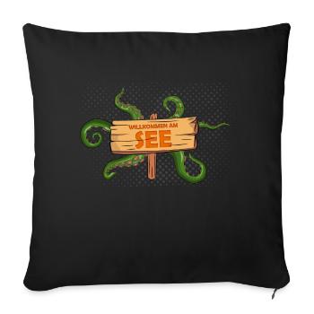 Willkommen am See Spooky Halloween Comic Style - Sofa pillowcase 17,3'' x 17,3'' (45 x 45 cm) - black - Front