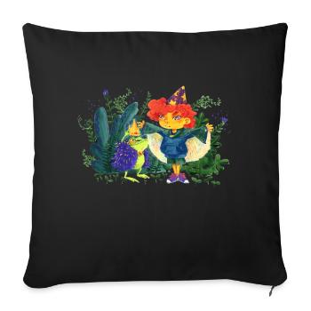 One wish free - Sofa pillowcase 17,3'' x 17,3'' (45 x 45 cm) - black - Front