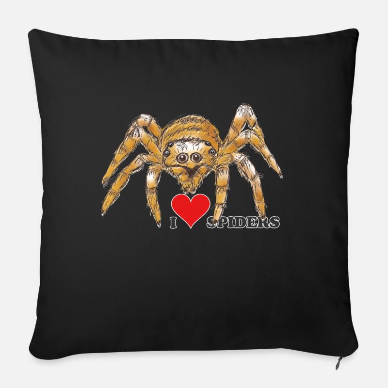 Spinne, Halloween, Arachnophobie, Monster - Sofakissenbezug 45 x 45 cm - Schwarz