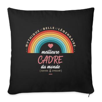 Meilleure cadre du monde - Housse de coussin décorative 45 x 45 cm - noir - Devant